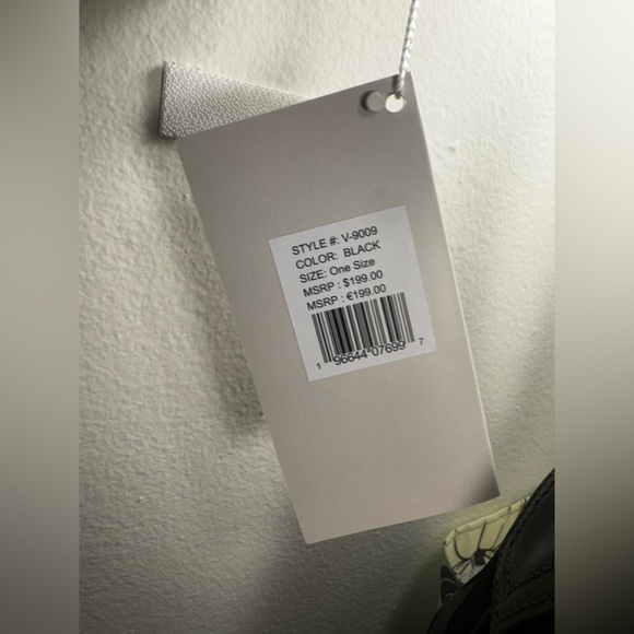 Valentino Orlandi Rhinestone crossbody vegan leather silver tone hardware NWT - Picture 7 of 14